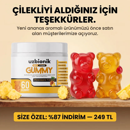 1 Adet  Ananas Aromalı Uzbionik   Multivitamin
