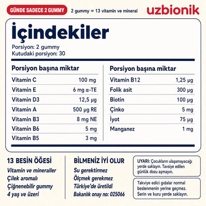 Uzbionik™  Multivitamin Gummy -
